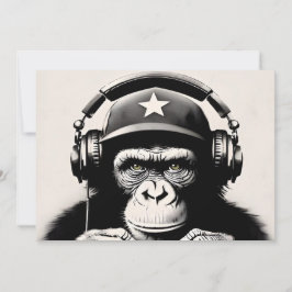 Banksy DJ Monkey Gorilla Chimp Art Skriv ut Inbjudningar