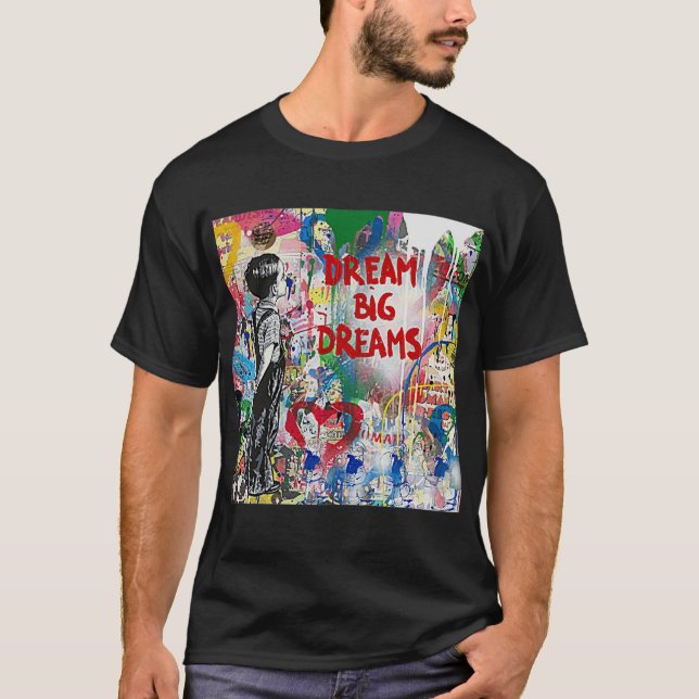 Banksy Dream Big Dreams Active T Shirt (Framsida)