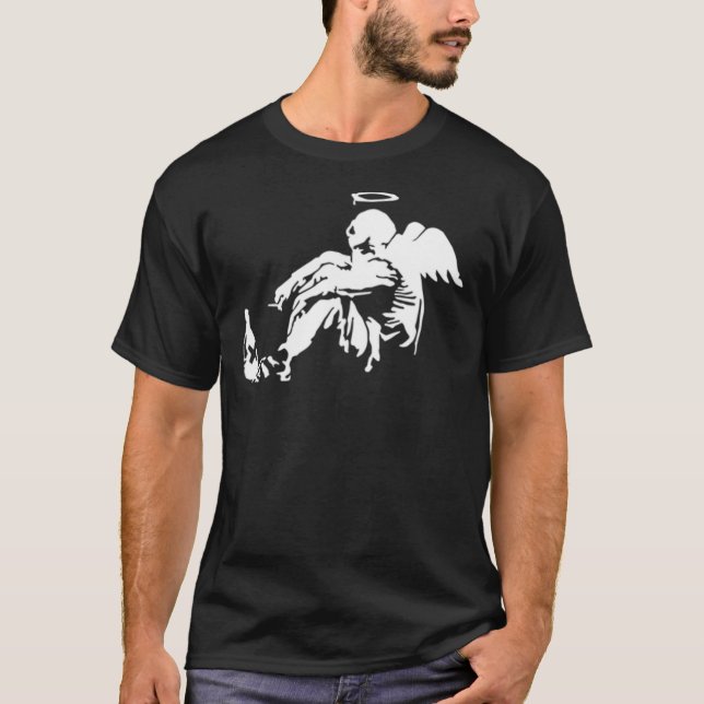 Banksy Fallen Angel Classic T-Shirt (Framsida)