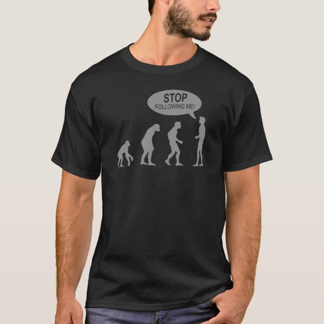Banksy Funny Human Evolution Indie T Shirt (Framsida)