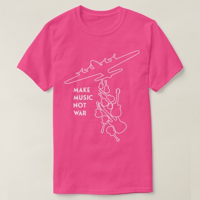 Banksy Make Music Not Krig T Shirt (Design framsida)
