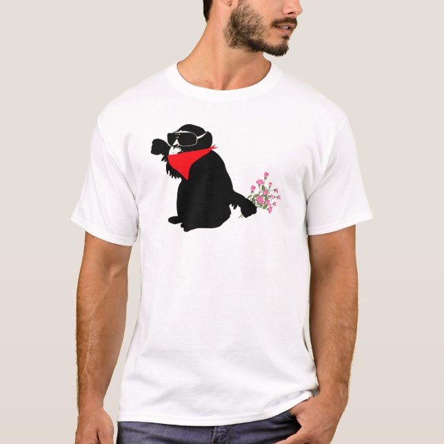 banksy monkey t-shirt (Framsida)