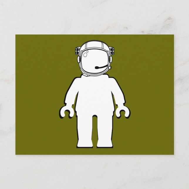 Banksy Stil Astronaut Minifig Vykort (Framsida)