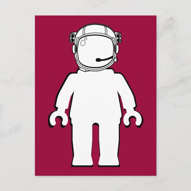 Banksy Stil Astronaut Minifig Vykort (Framsida)