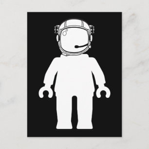Banksy Stil Astronaut Minifig Vykort