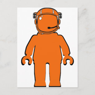 Banksy Stil Astronaut Minifig Vykort