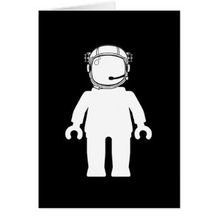 Banksy stilastronaut Minifig Hälsningskort