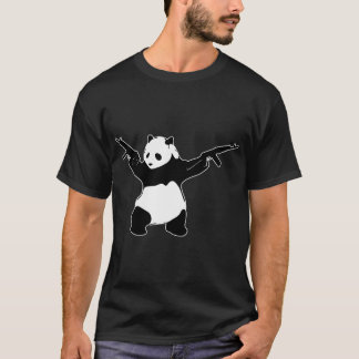 Banksys Panda Holding Assault Rifles T Shirt