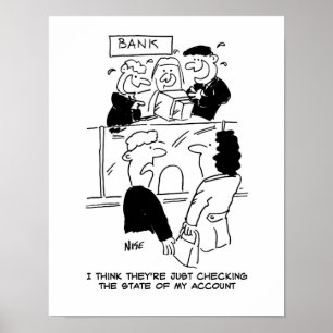 Bankverksamhet. Kontroll av tillståndet för ett ba Poster