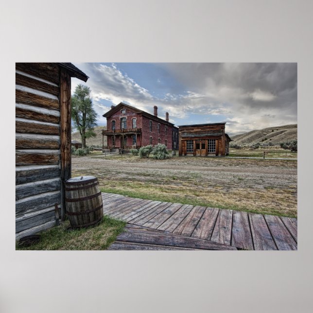 Bannack Ghost Town Mainstreet 2 - Montana Poster (Framsidan)