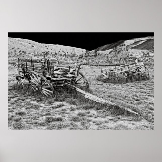 BANNACK MONTANA GHOST TOWN ABANDONED WAGONS POSTER (Framsidan)