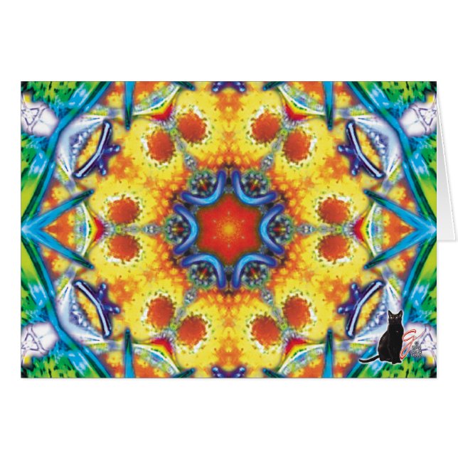 Bannapuddin KC Kaleidoscope Hälsningskort (Framsidan Horizontal)