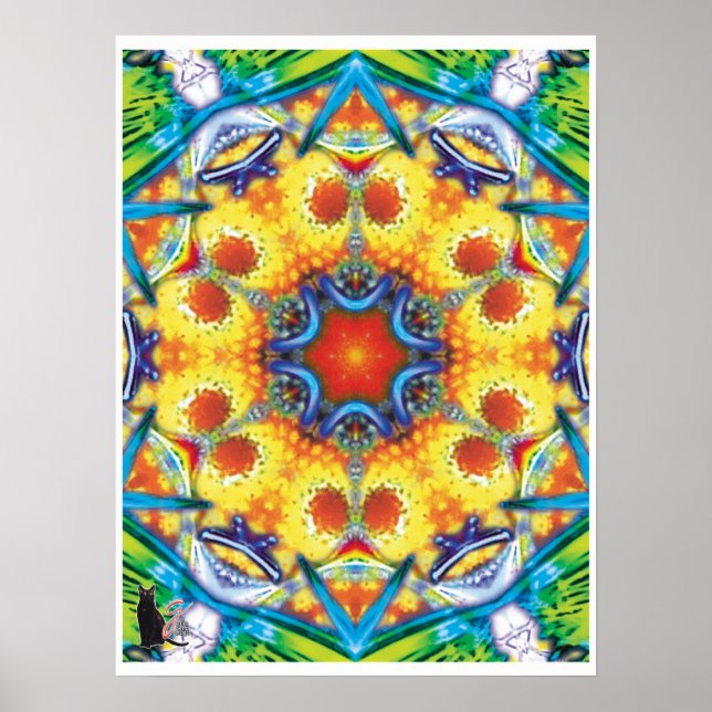 Bannapuddin Kinetic Collage Kalejdoskopaffisch Poster (Framsidan)