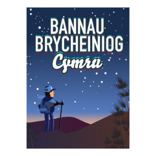 Bannau Brycheiniog Cymru  Fototryck