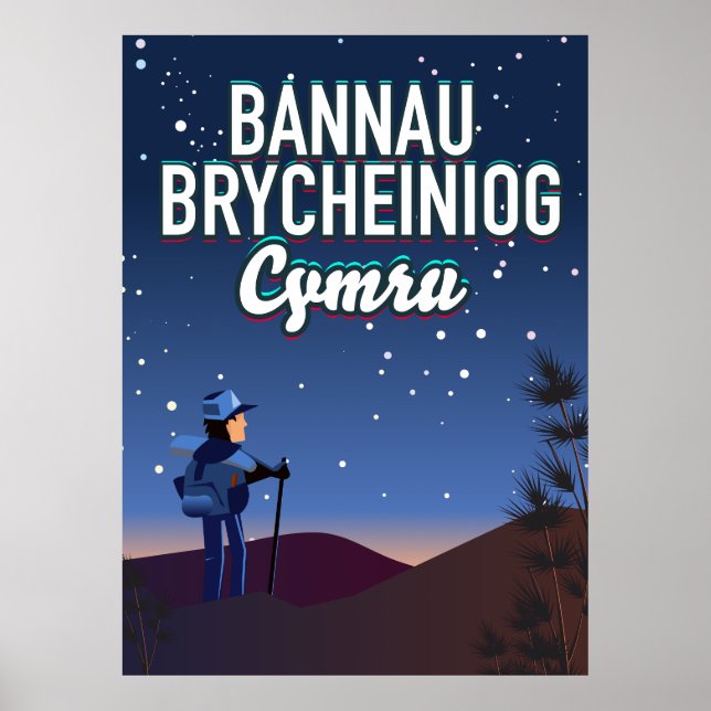 Bannau Brycheiniog Cymru Poster (Framsidan)