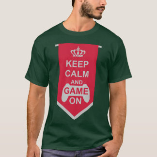 Banner Behålla Lugn Game On Boy T Shirt