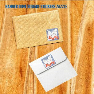 Banner Dove Fyrkantigt Klistermärke