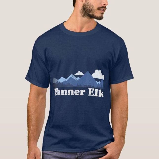 Banner Elk North Carolina Blue Ridge Mountains T Shirt (Framsida)