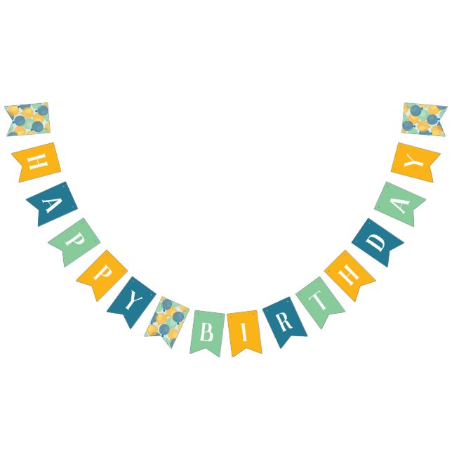 Banner för Rosa Balloon Grattis på födelsedagen Vimplar (Alla)