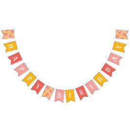 Banner för Rosa Balloon Grattis på födelsedagen Vimplar