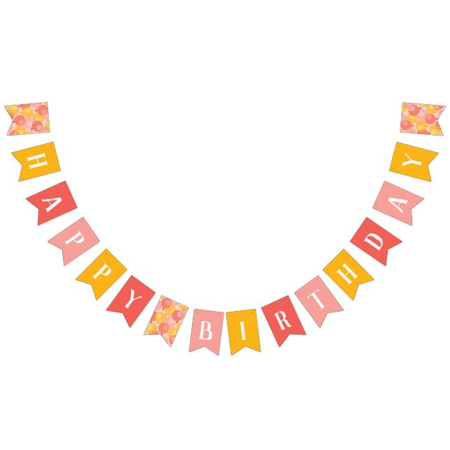 Banner för Rosa Balloon Grattis på födelsedagen Vimplar (Alla)