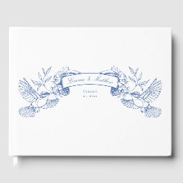 Banner för viktorian Chinoiserie Blue Botanical Bi Gästböcker