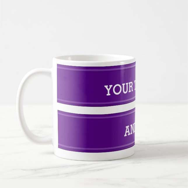 BANNER lila-övertoning + din text Kaffemugg (Vänster)