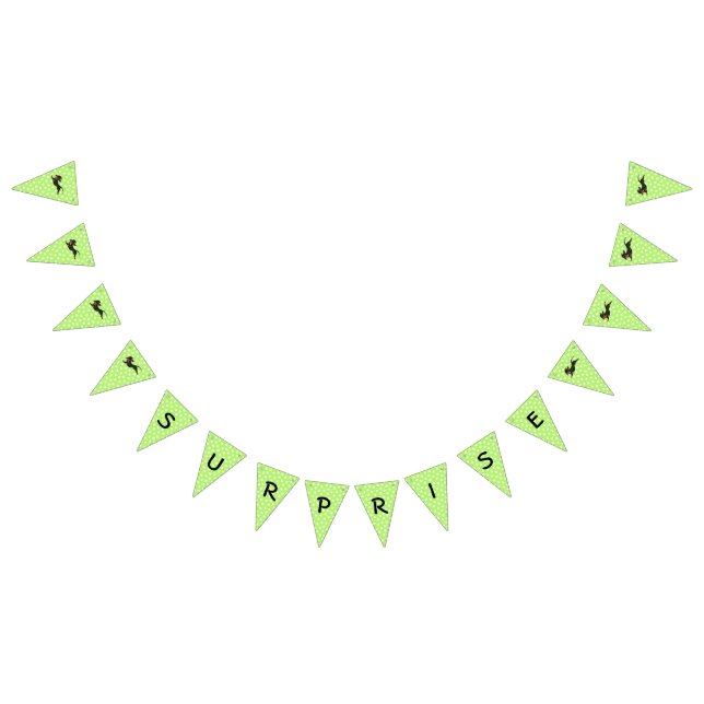 Banner Lime Green Dachshund Bunting Party Vimplar (Alla)