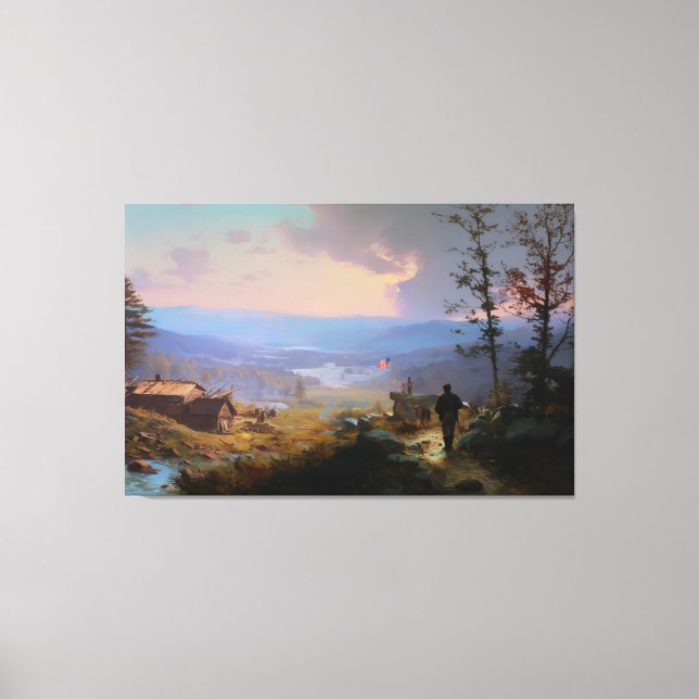 Banner och dalen  canvastryck (Framsida)