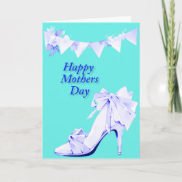 Banner och sko i blå och turkos kort