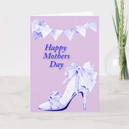 Banner och sko i rosa och blått kort