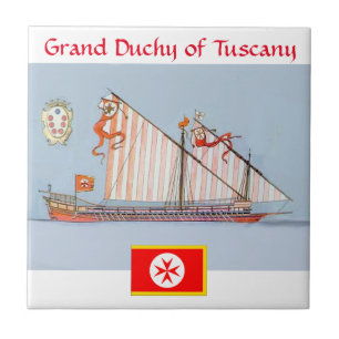 Banner of the Navy Tuscany Medici Kakelplatta