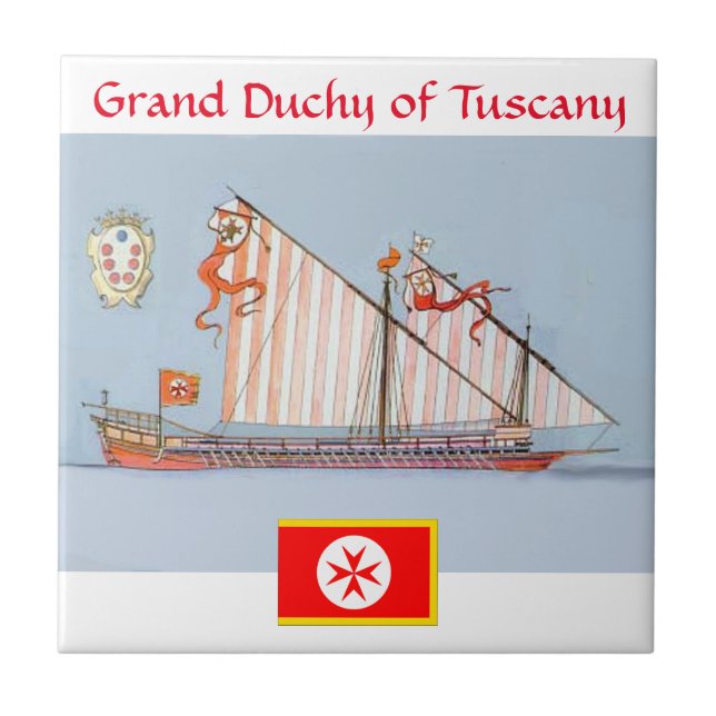 Banner of the Navy Tuscany Medici Kakelplatta (Framsidan)