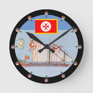 Banner of the Navy Tuscany Medici Rund Klocka