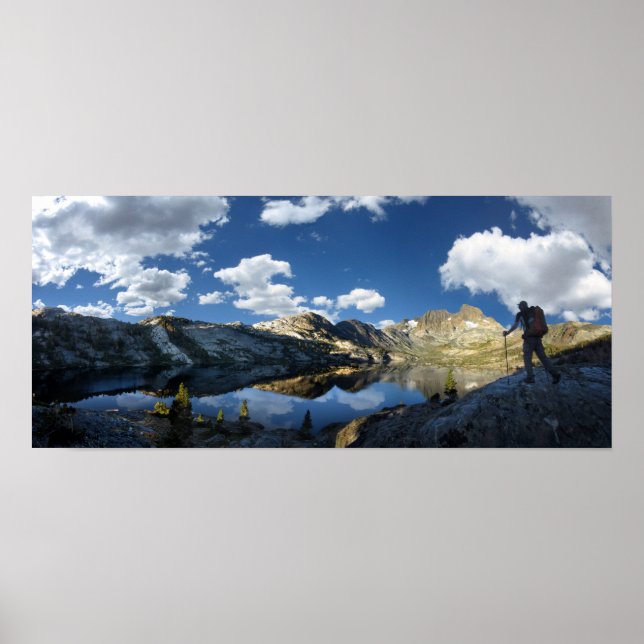 Banner Peak och 1000 Island Sjö - John Muir Trail Poster (Framsidan)