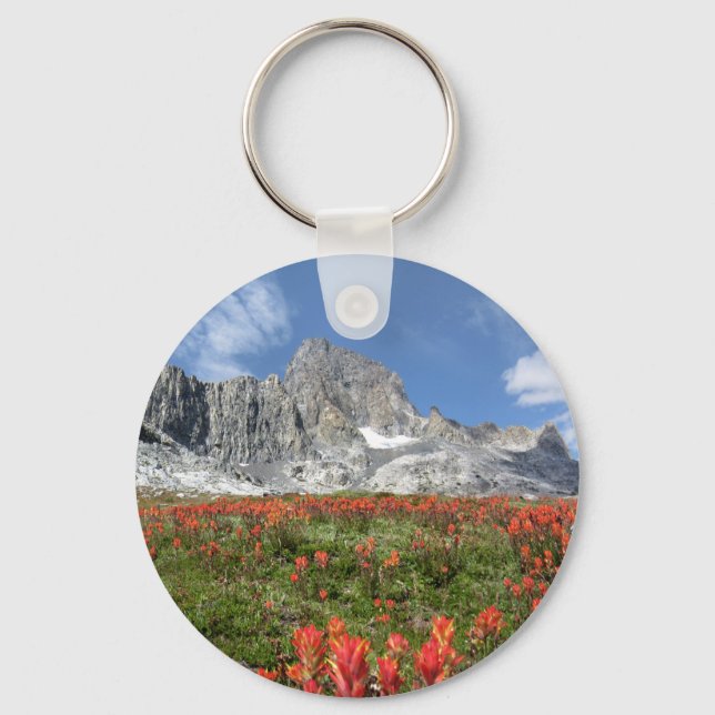 Banner Peak Wildblommor - Ansel Adams Wilderness Nyckelring (Framsida)