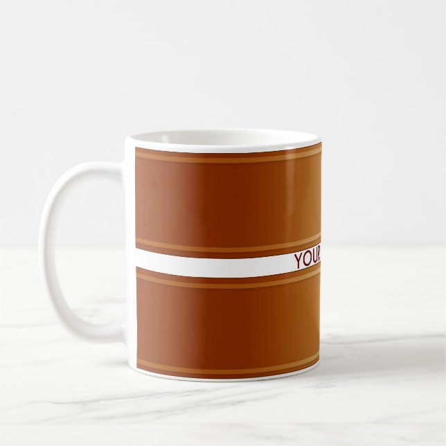 BANNER röd brun övertoning + texten Kaffemugg (Vänster)