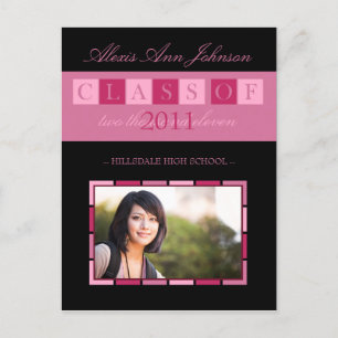 Banner Studenten annons vykort (rosa)