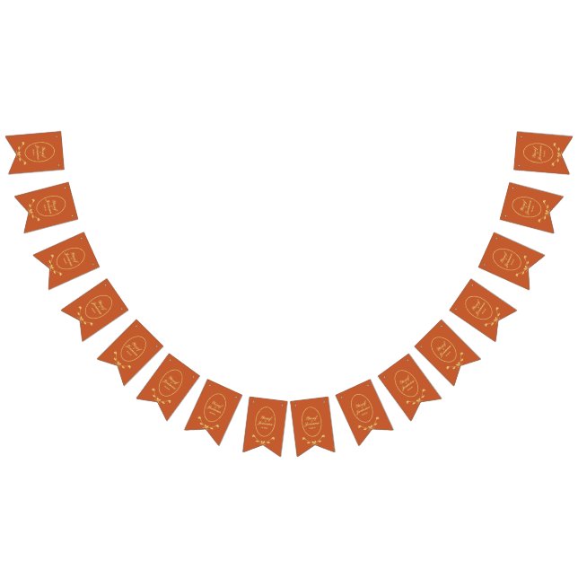 Banner Terracotta Ro Bröllop Bunting Flaggor (Alla)