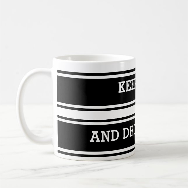 BANNER violett övertoning + BEHÅLLANS LUGN Kaffemugg (Vänster)