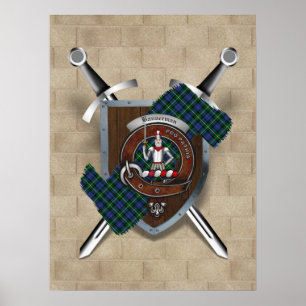 Bannerman Klan Badge Crossed Swords Poster 18 x 24