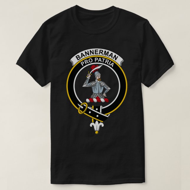 Bannerman Vapensköld Tartan Klan Scottish Klan 1 T Shirt (Design framsida)