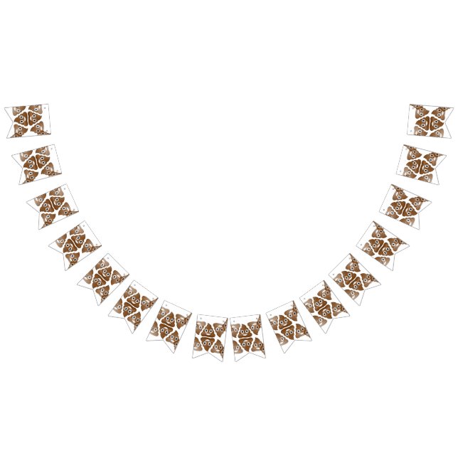 bannern poop emojis party bunting banner vimplar (Alla)