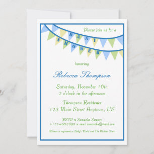 Banners Baby Shower-inbjudan Inbjudningar