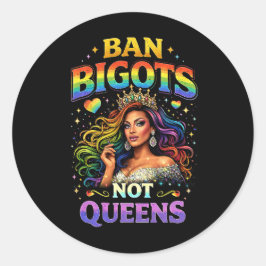 Bannlysta bigotter runt klistermärke