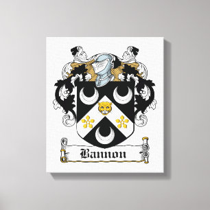 Bannon familjvapensköld canvastryck