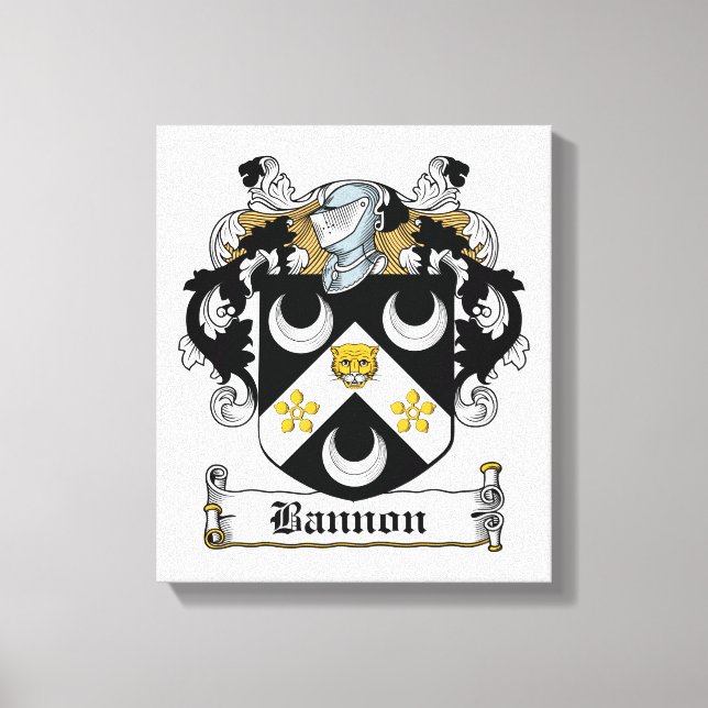 Bannon Family Crest Canvastryck (Framsida)