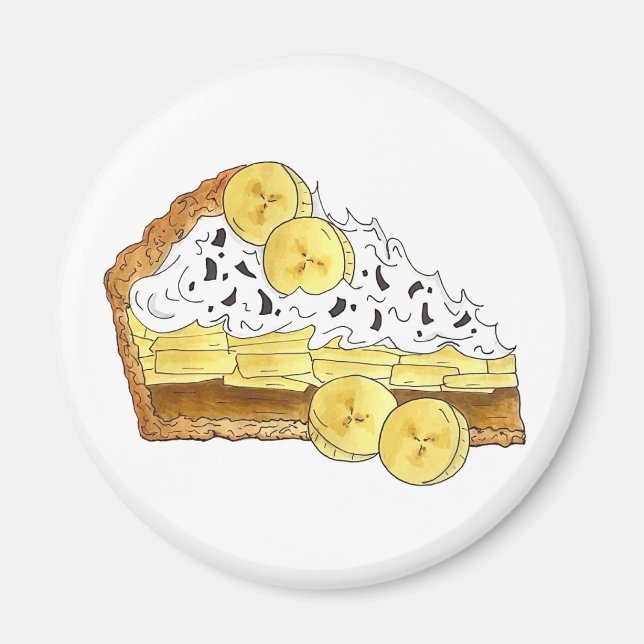 Banoffee Banana Toffee Paj Slice UK Magnet (Framsidan)