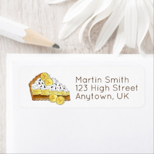 Banoffee Banana Toffee Paj Slice UK Returadress Etikett