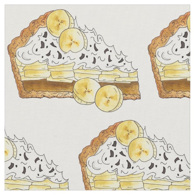 Banoffee Banana Toffee Paj Slice UK Tyg (Närbild)